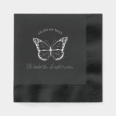バタフライ卒業 箔ナプキン (正面)