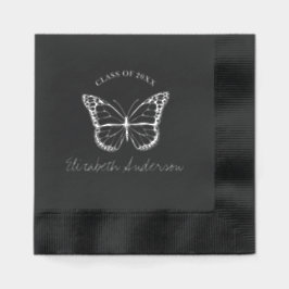バタフライ卒業 箔ナプキン