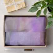 バタフライ印刷紫パステルテクスチャ水彩 薄葉紙 (ギフト)