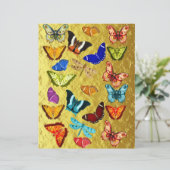 バタフライ及び金ゴールド効果スクラップブック紙 (スタンド正面)