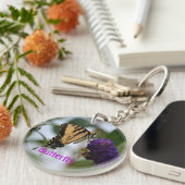 バタフライ及び(昆虫)マルハナバチ撮影フローラ キーホルダー (正面右)