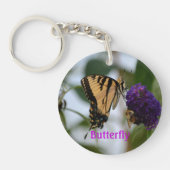 バタフライ及び(昆虫)マルハナバチ撮影フローラ キーホルダー (正面)