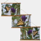 バタフライ及び(昆虫)マルハナバチ撮影フローラ 吊り下げ型タペストリー