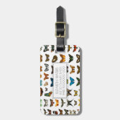 バタフライ収集旅行荷物タグ ラゲッジタグ (正面縦)