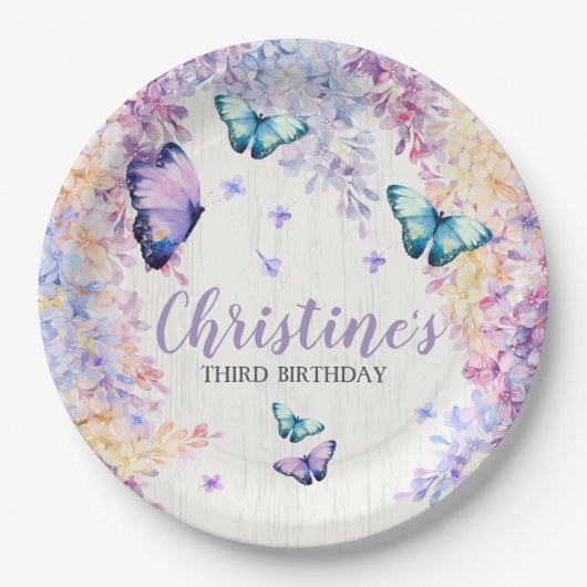 バタフライ収集紙プレート ペーパープレート (正面)