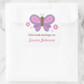 バタフライ名ラベルステッ子供へク スクエアシール (バッグ)