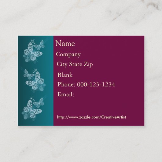 バタフライ名刺 名刺 (正面)