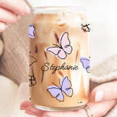 バタフライ名前をカスタムする ガラス缶