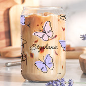 バタフライ名前をカスタムする ガラス缶