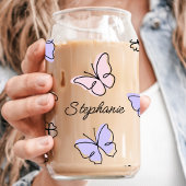 バタフライ名前をカスタムする ガラス缶