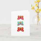 バタフライ型グリーティ空白のングカード/内部 カード (黄色い花)