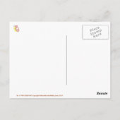 バタフライ型枠の芋虫の絵はがき ポストカード (裏面)