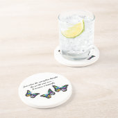 バタフライ引用文感動的勇気付けられる  コースター (側面)