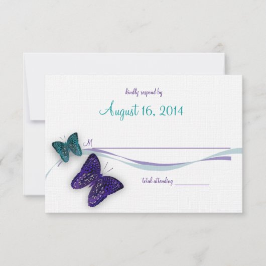 バタフライ応答 出欠カード (正面)