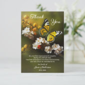 バタフライ悔やみや弔慰フォトサンキューカード サンキューカード (スタンド正面)