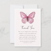 バタフライ悔やみや弔慰葬儀 サンキューカード (正面)