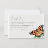 バタフライ悔やみや弔慰葬儀 サンキューカード (正面)