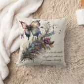 バタフライ感動的勇気付けられる引用文 クッション (ブランケット)