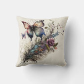 バタフライ感動的勇気付けられる引用文 クッション (裏面)