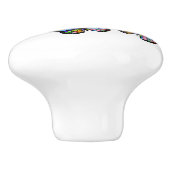 バタフライ感動的勇気付けられる引用文 セラミックノブ (側面)