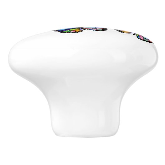 バタフライ感動的勇気付けられる引用文 セラミックノブ (側面)