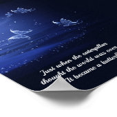 バタフライ感動的勇気付けられる引用文 ポスター (角)