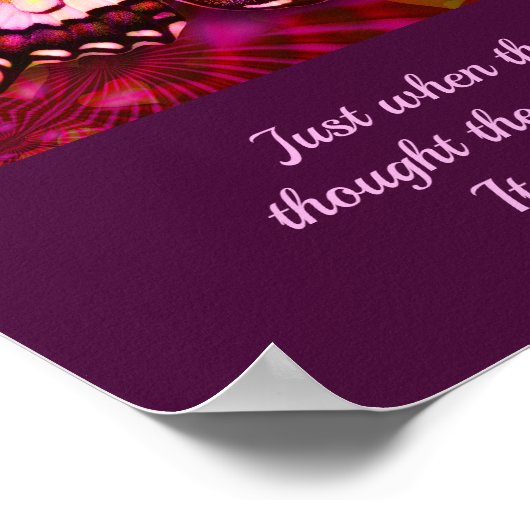 バタフライ感動的勇気付けられる引用文 ポスター (角)