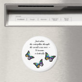 バタフライ感動的勇気付けられる引用文 マグネット (インサイチュ (食洗機))