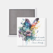 バタフライ感動的勇気付けられる引用文 マグネット (正面/裏面)