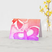 バタフライ折り畳みグリーティングカード カード (黄色い花)