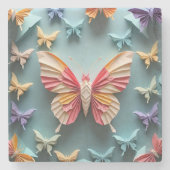 バタフライ折り紙 ストーンコースター (正面)