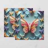 バタフライ折り紙 招待状 (正面/裏面)