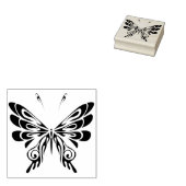 バタフライ抽象芸術アートスタンプ ラバースタンプ (押印)