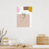 バタフライ抽象芸術アートポスター ポスター (キッチン)