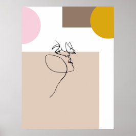 バタフライ抽象芸術アートポスター ポスター