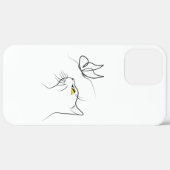 バタフライ抽象芸術ミニマル線画 Case-Mate iPhoneケース (裏面 / 右)