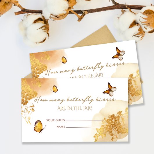 バタフライ推測どのくらいの蝶のキス エンクロージャーカード