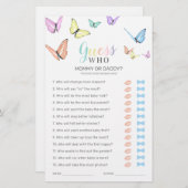 バタフライ推測誰が赤ちゃんシャワーゲーム (正面/裏面)