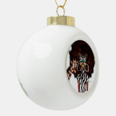 バタフライ族オーナメント セラミックボールオーナメント (左)