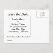 バタフライ日付はがきを保存 案内ポストカード (裏面)