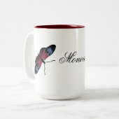 バタフライ春アート ツートーンマグカップ (正面左)