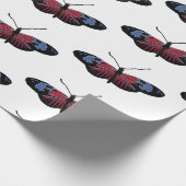 バタフライ春アート ラッピングペーパー (角)
