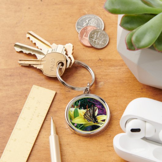 バタフライ春バタフライキーチェーン キーホルダー (デスク)