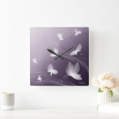 バタフライ時計 スクエア壁時計 (ホーム)