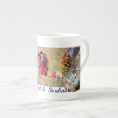 バタフライ最高のフレンドとソウルメイト ボーンチャイナマグカップ (正面右)