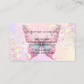 バタフライ模擬チュンキーグリッター 名刺 (裏面)