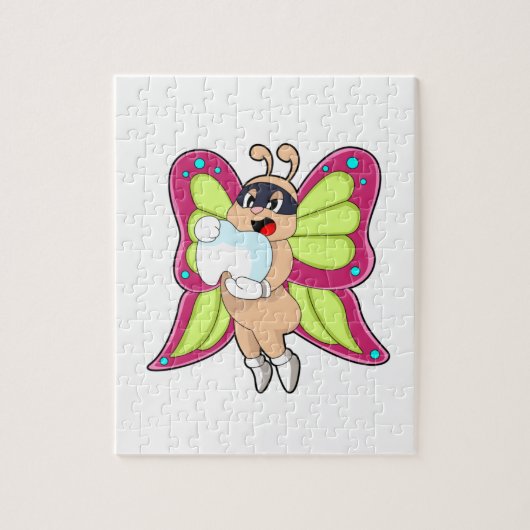 バタフライ歯医者の歯 ジグソーパズル (縦)