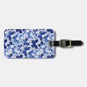 バタフライ水色ブルーパーソナライズされた ラゲッジタグ (正面横)