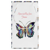 バタフライ水色 スモールペーパーバッグ (裏面)