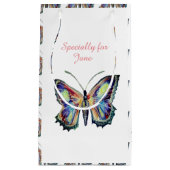 バタフライ水色 スモールペーパーバッグ (正面)